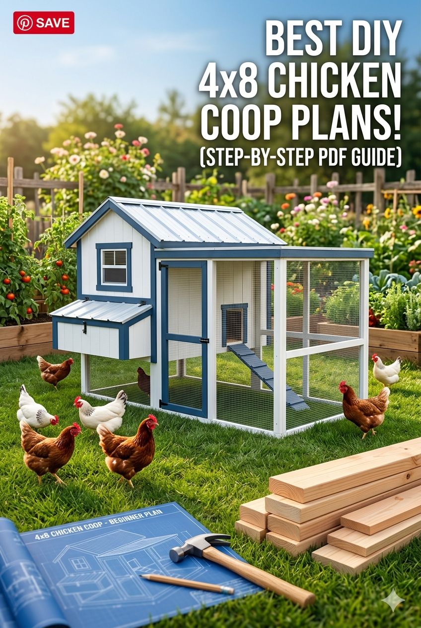 Best DIY 4×8 Chicken Coop Plans with Material List (PDF Guide) 2026